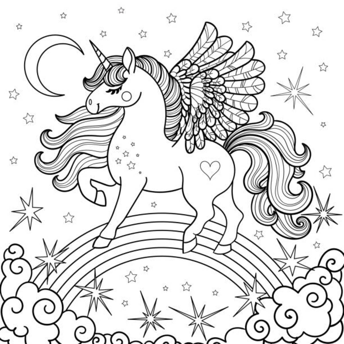 Unicorn Printable Coloring Pages