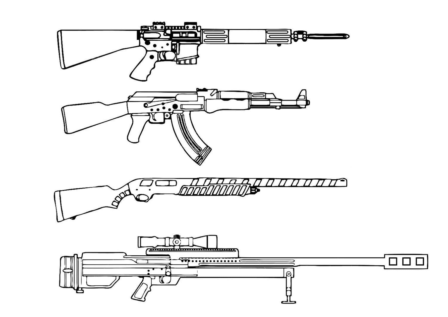 Printable Gun Coloring Pages