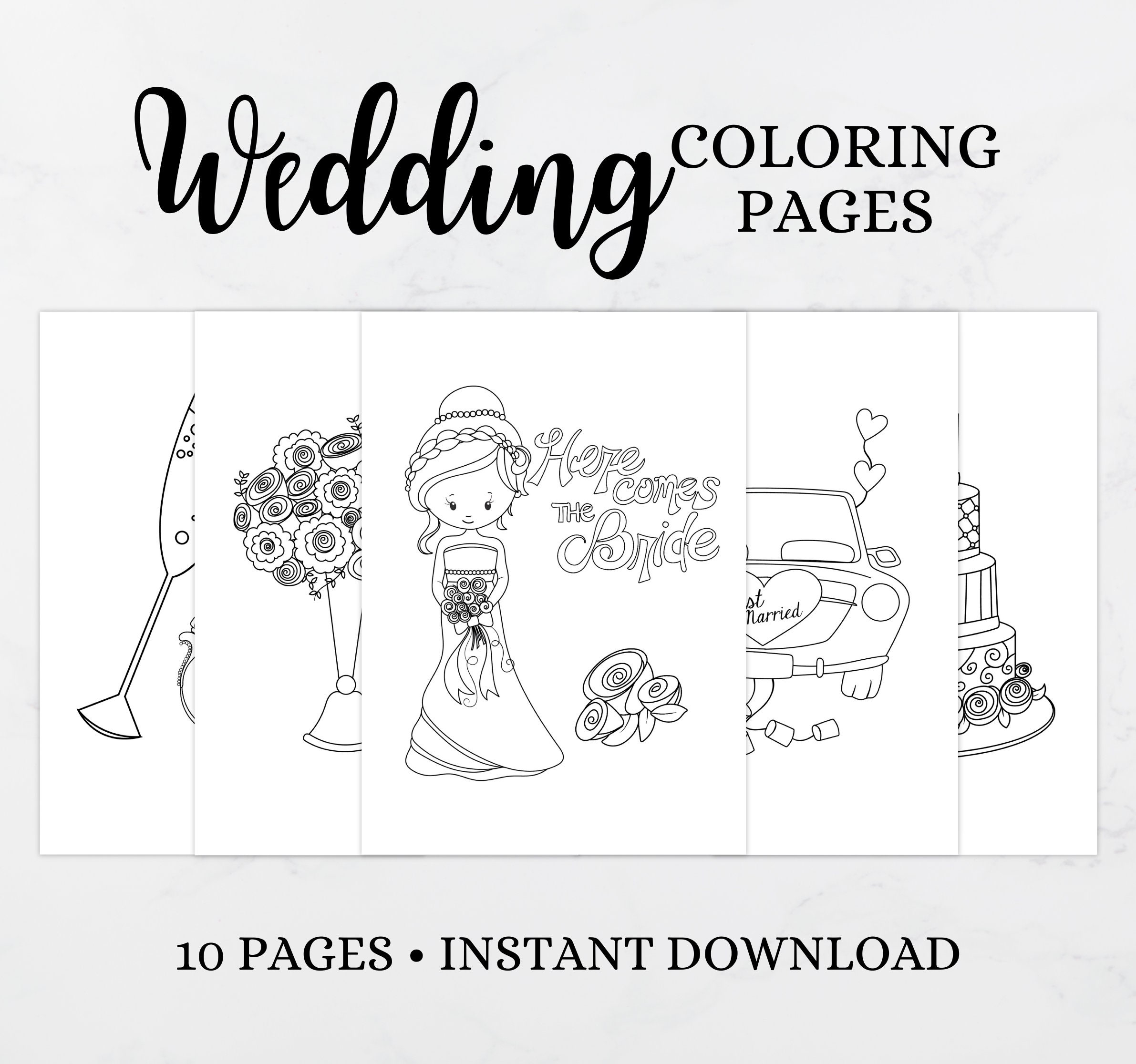 Printable Wedding Coloring Pages