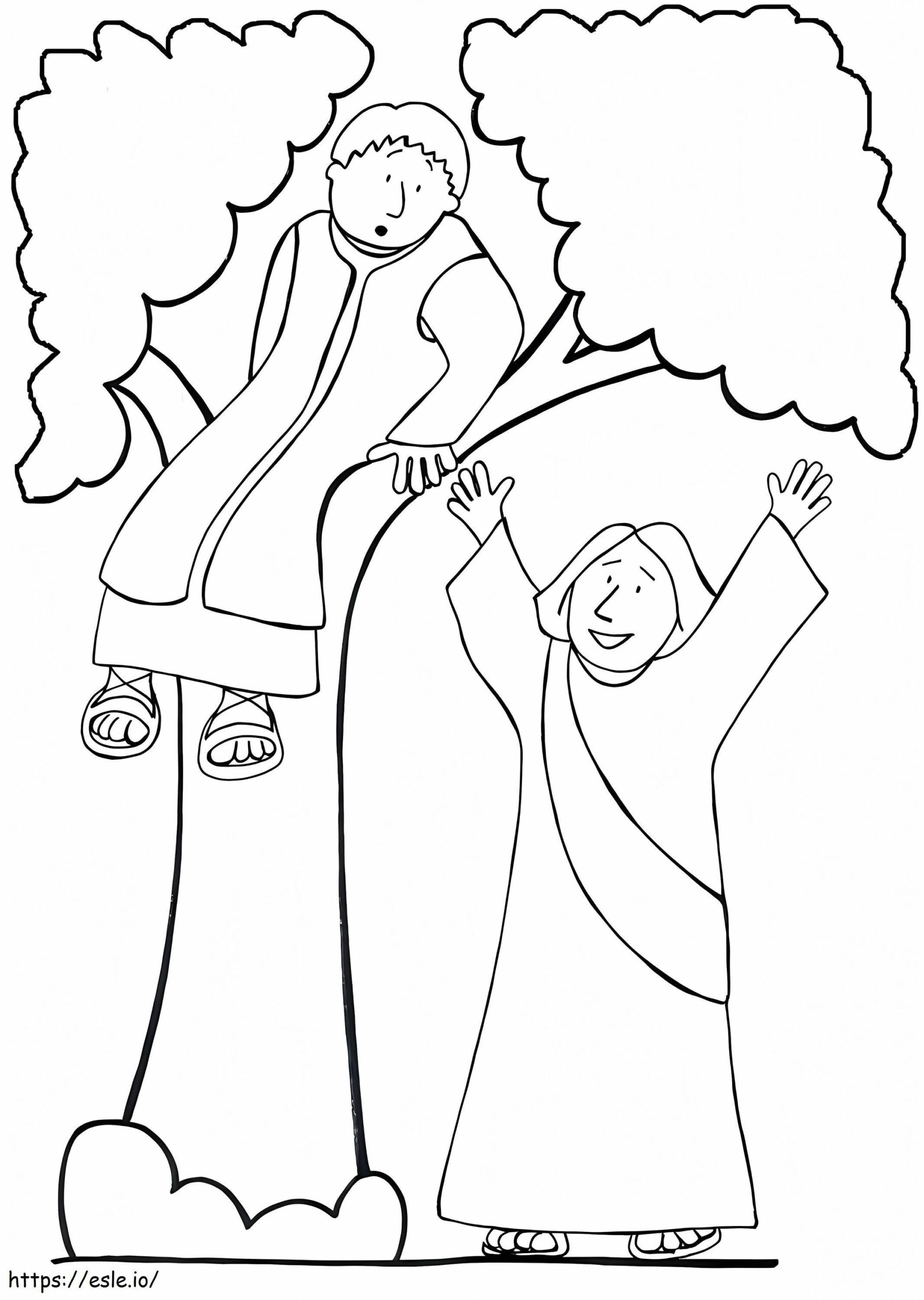 Zacchaeus Coloring Pages Printable