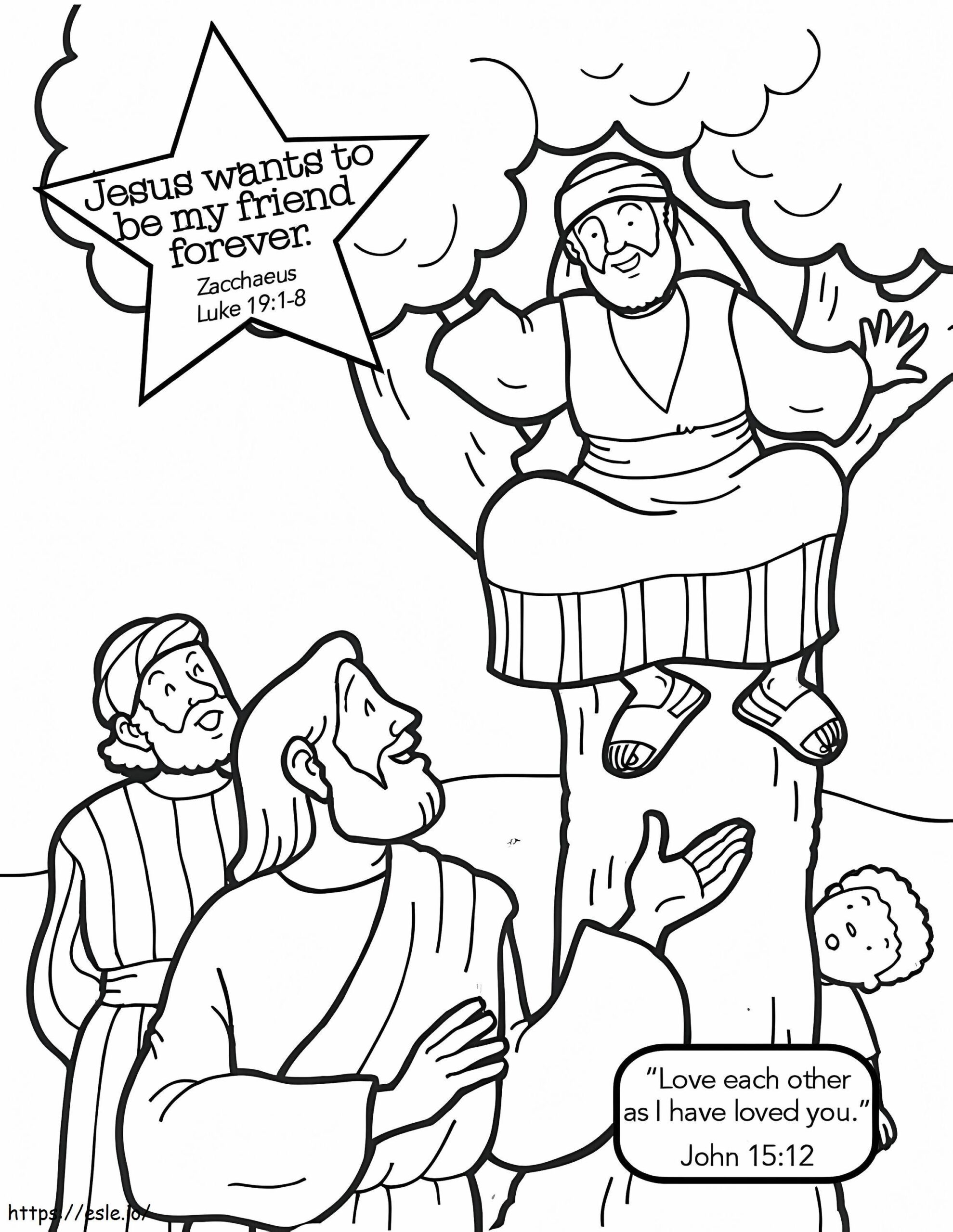 Zacchaeus Coloring Page Printable