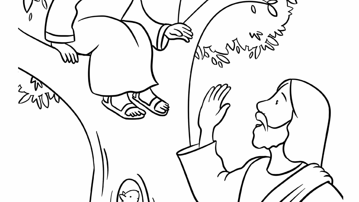 Zacchaeus And Jesus Children s Coloring Page From Sermons4Kids