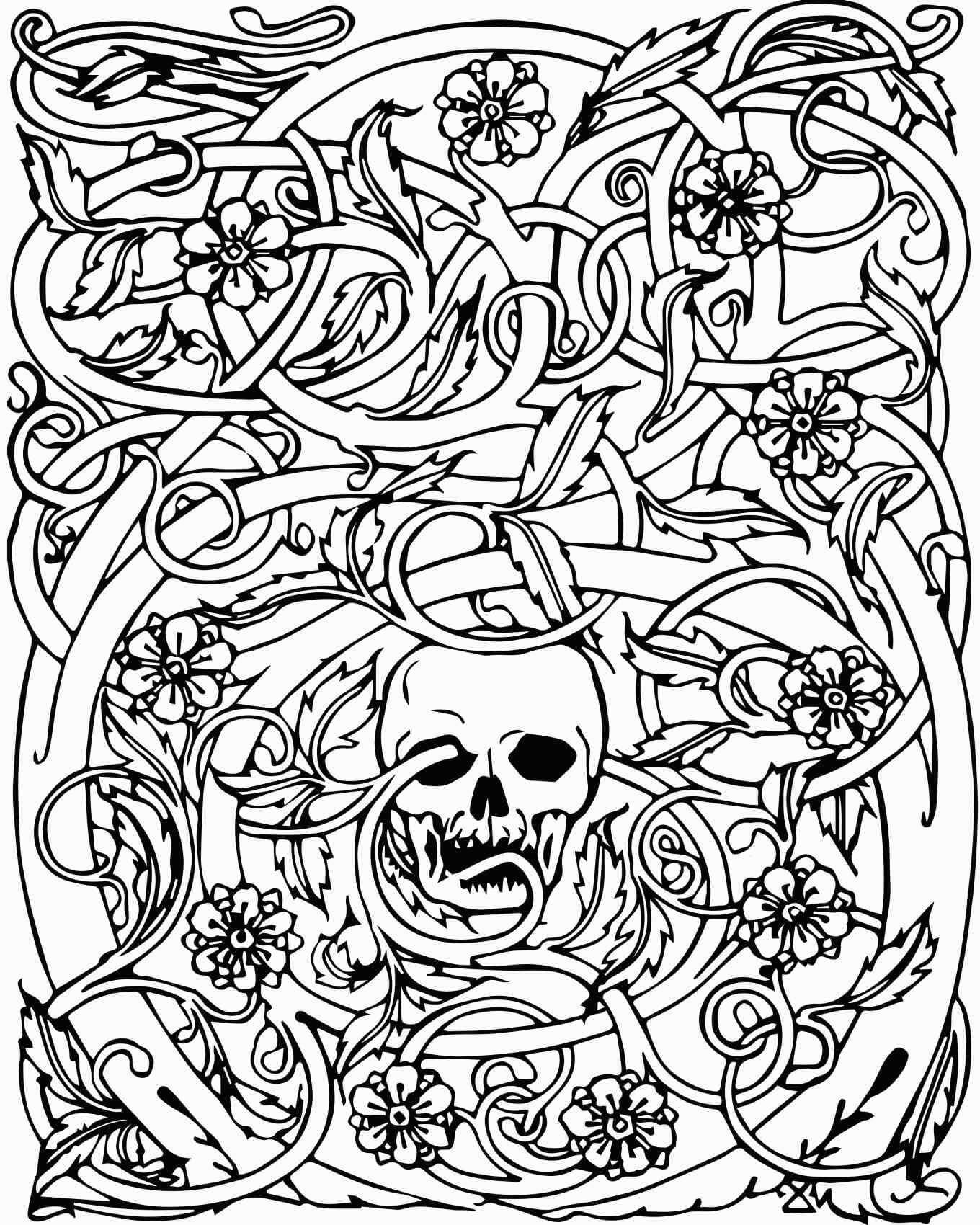 Free Skull Printable Coloring Pages